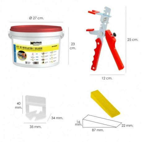 Kit de nivelamento Solidor (arma, fluxos e cunhas)