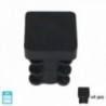 Quadrado interior preto 16x16 mm. 4 pedaços.