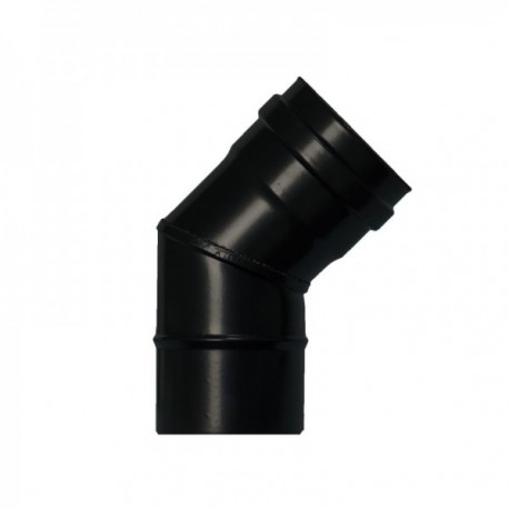 Pellet fogão vitrificado Ø80 mm 45 °