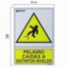 Pôster de perigo caiu em diferentes níveis 30x21