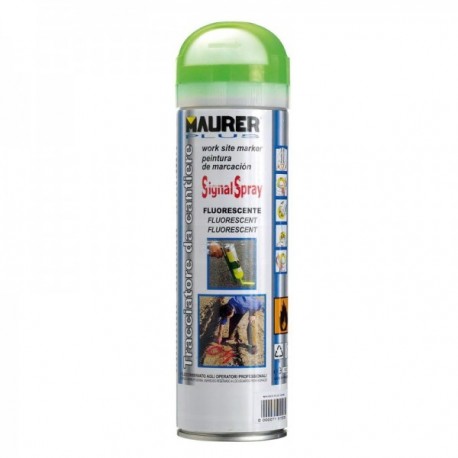 Fluoroscent spray verde decarge tinta 500 ml.