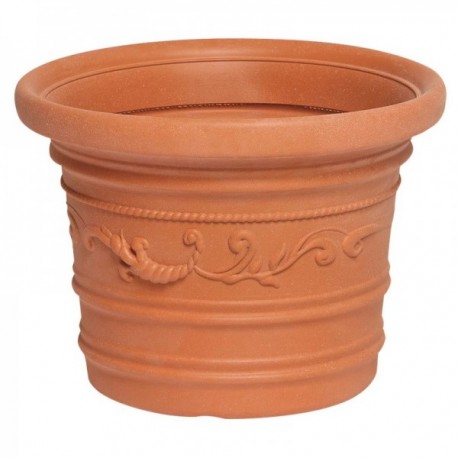 Resina redonda de Saturnia, cor de terracota, resistente, ideal externo, diâmetro de 35 cm.