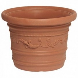 Resina redonda de Saturnia, cor de terracota, resistente, ideal externo, 60 cm de diâmetro.