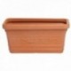 Saturnia Macetero Resina Rectangular, Color Terracota, Resistente, Ideal Exterior, 60x33cm.