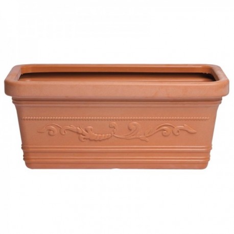 Resina retangular de Saturnia, Terracota COR, resistente, ideal externo, 80x40cm.