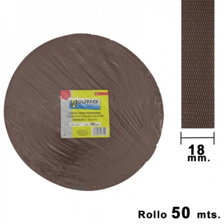 Fita Cega Marrom de 18 mm. Papel 50 metros