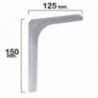 Palomilla reforçada branca 150x125 mm.
