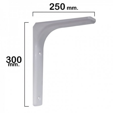 Palomilla reforçada branca 300x250 mm.