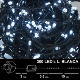 Luz natal 300 LEDs Branco / luz externa (IP44)