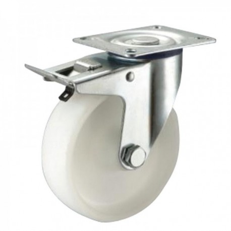 Roda industrial de Nylon Com Freio 80 mm