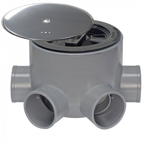PVC Siphonic Bote T 89 a 110 50-40 Altura 85 mm. Com aeração da tampa