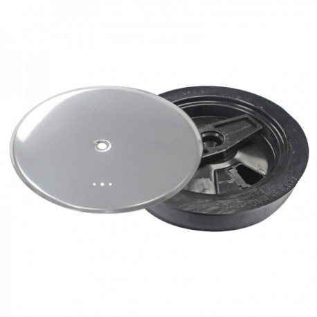 PVC T 89 Tampa do barco sifônico Ø 110 mm. Com aerador, colo inoxidável.