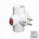 Adaptador / Ladron Triple Schuko 16 A 250v Con Interruptor