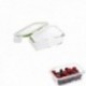 Vidro retangular de recipiente hermético 330 ml. 13,9 x 10,5 x 5,6 (alt) cm.