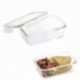 Vidro retangular de recipiente hermético 850 ml. 19,5 x 13,3 x 6,7 (alt) cm.