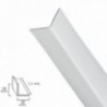 Ângulo do perfil de PVC 25x25 mm. Branca Bar de 2,5 metros