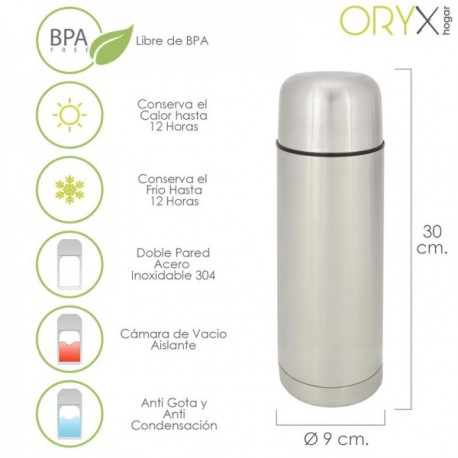 Thermo Liquids, capacidade de 750 ml. BPA grátis, aço inoxidável, antigote