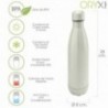 Garrafa térmica, capacidade de 500 ml. BPA grátis, aço inoxidável, antigote