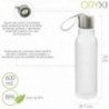 Garrafa de água, capacidade de 600 ml. BPA plástico livre, com alça, plugue de aço inoxidável.