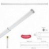 Barra de fluência extensível 148,5/240 cm. Com mola de pressão ajustável (1 peça)