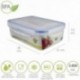 Recipiente Hermetico Plastico Rectangular 3.800 ml. 28x21x9.5 (Alt.) cm.