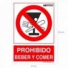 Proibido bebida e coma 30x21cm.