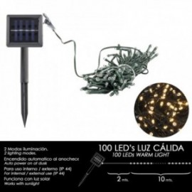Luzes de Natal solares 100 LEDs Luz quente / externa (IP44)