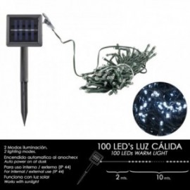 Luzes de Natal solares 100 LEDS Branco / Exterior Luz (IP44)