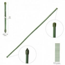 Tutor Varilla Bambú Plastificado Ø 8 - 10 mm. x 90 cm. (Paquete 10 Unidades)