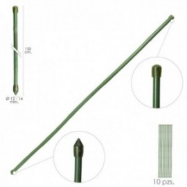 Tutor Varilla Bambú Plastificado Ø 12 - 14 mm. x 150 cm. (Paquete 10 Unidades)