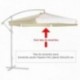 Tela Recambio Para Sombrilla Papillon Pie Lateral Ø 3 x 2,40 metros Color Beige