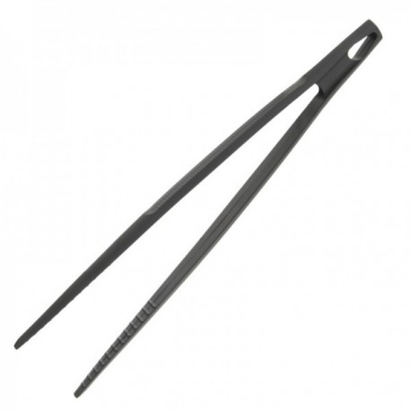 Tweezers de cozinha, cor preta, fabricada em nylon, 30 cm.