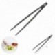 Tweezers de cozinha, cor preta, fabricada em nylon, 30 cm.