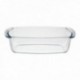 Fonte de cristal do forno, 1,5 litros, backpipe especial, 27x14x7 cm.