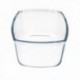 Fonte de cristal do forno, 1,5 litros, backpipe especial, 27x14x7 cm.