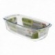 Fonte de cristal do forno, 1,5 litros, backpipe especial, 27x14x7 cm.