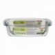 Fonte de cristal do forno, 1,5 litros, backpipe especial, 27x14x7 cm.