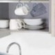 Colgador Tazas, Soporte Cocina Bajo Mueble, Acero Cuelgatazas para 10 tazas