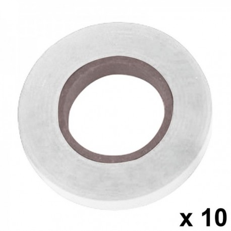 11 x 0,15 mm fita atadora. x 26 metros brancos (pacote 10 rolos)