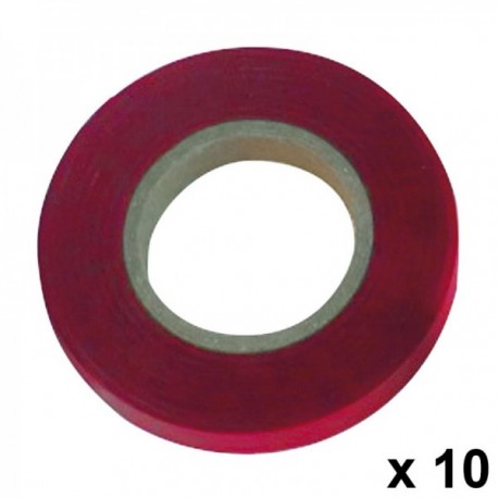 11 x 0,15 mm fita atadora. x 26 metros de vermelho (pacote 10 rolos)