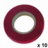 11 x 0,15 mm fita atadora. x 26 metros de vermelho (pacote 10 rolos)