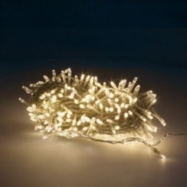 Luz de Natal de Guirnalda 300 LEDS Branco branco. IP44 Interior e luz de Natal ao ar livre. Cabo transparente.