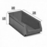 Gaveta Apilable Almacenamiento Gris Nº53 336x160x130 mm.