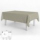 Mantel Hule Rectangular Topos Beige Impermeable Antimanchas PVC 140x250 cm. Recortable Uso Interior y Exterior