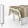 Mantel Hule Rectangular Tablones Madera. Impermeable Antimanchas PVC 140 cm. x 20 metros. Rollo Recortable. Interior y Exterior