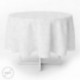 Mantel Hule Muleton Redondo Blanco Impermeable Antimanchas PVC Ø 140 cm. Uso Interior y Exterior