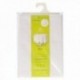 Mantel Hule Muleton Redondo Blanco Impermeable Antimanchas PVC Ø 140 cm. Uso Interior y Exterior