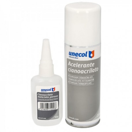 Cola cianoacrilato (50 gr.) Com aceleração (200 ml) poroso especial, multi -fins, plástico, madeira, materiais de porcelana.