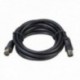 Prolongacionv Video Macho-Macho 2 metros / Ø 9,5 mm. Com o adaptador masculino-hembra preto