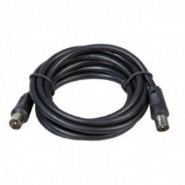 Prolongacionv Video Macho-Macho 2 metros / Ø 9,5 mm. Com o adaptador masculino-hembra preto